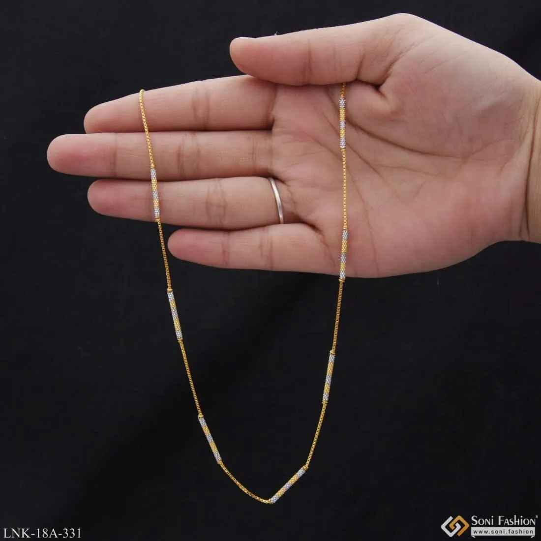 1 Gram Gold Plated Brilliant Design Stunning Design Chain for Ladies - Style A331