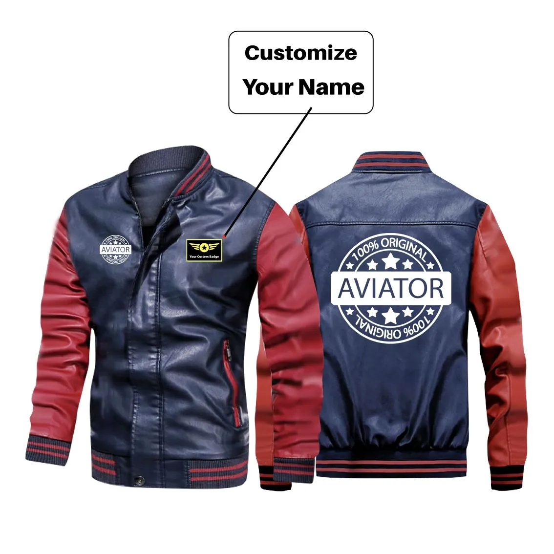 100 Original Aviator Designed Stylish Leather Bomber Jackets