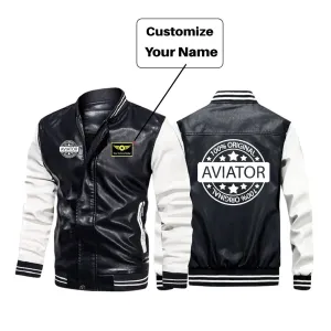 100 Original Aviator Designed Stylish Leather Bomber Jackets