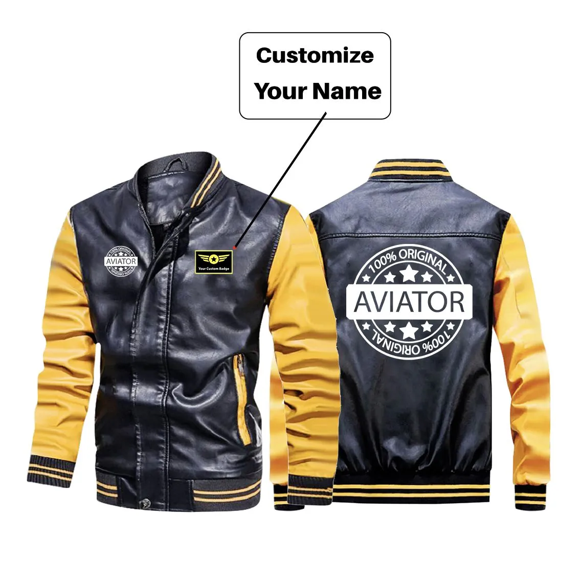 100 Original Aviator Designed Stylish Leather Bomber Jackets