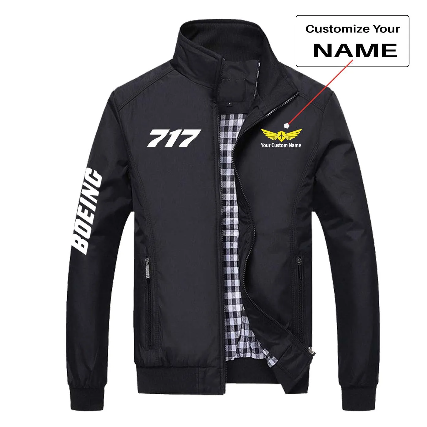 717 Flat Text Designed Stylish Jackets