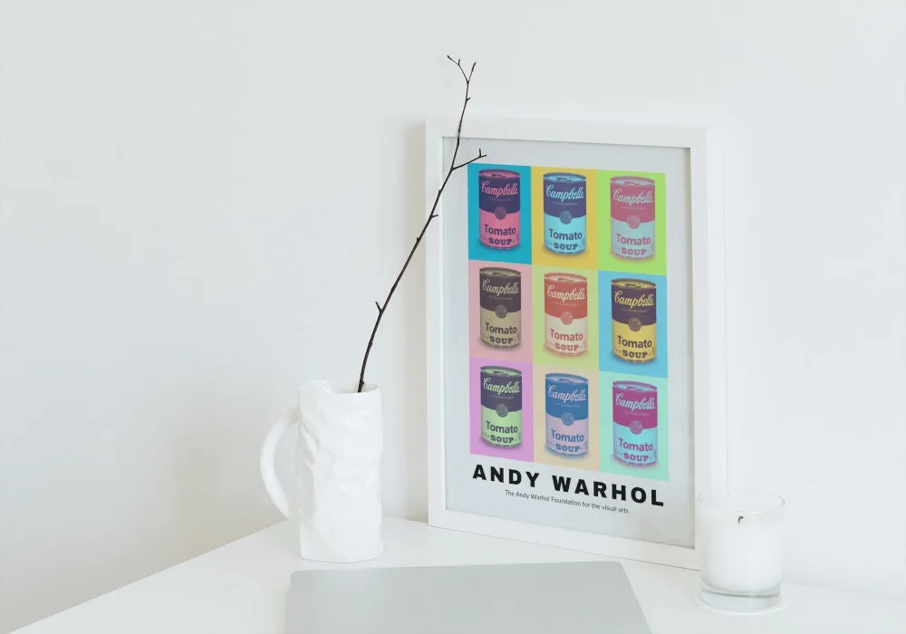 Andy Warhol Soup Poster PRINTABLE WALL ART, Andy Warhol Lithograph, Andy Warhol Print, Museum Poster, Vintage Food Poster, Pop Culture Wall Art Print