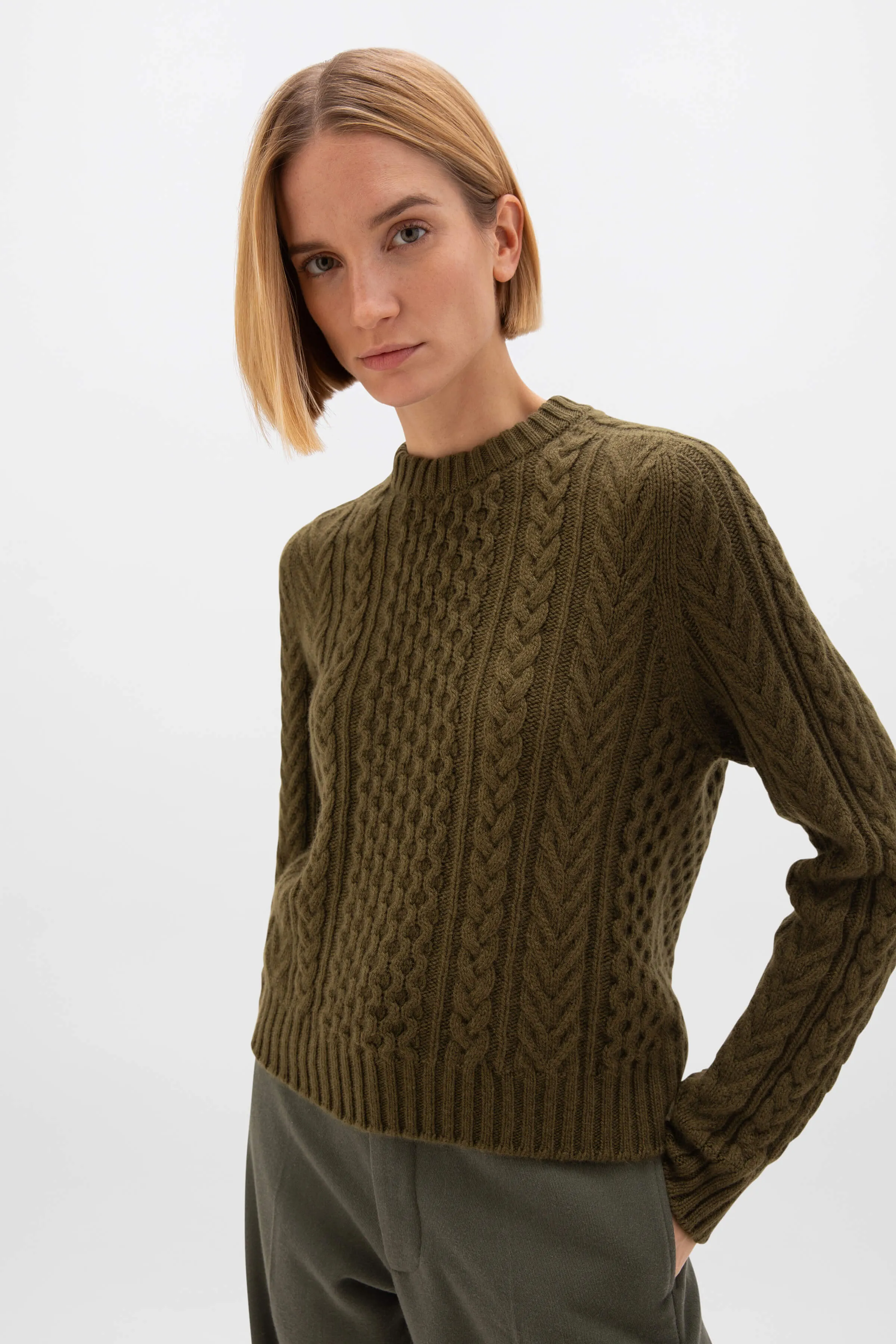 Aran Cable Cashmere Jumper