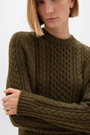 Aran Cable Cashmere Jumper