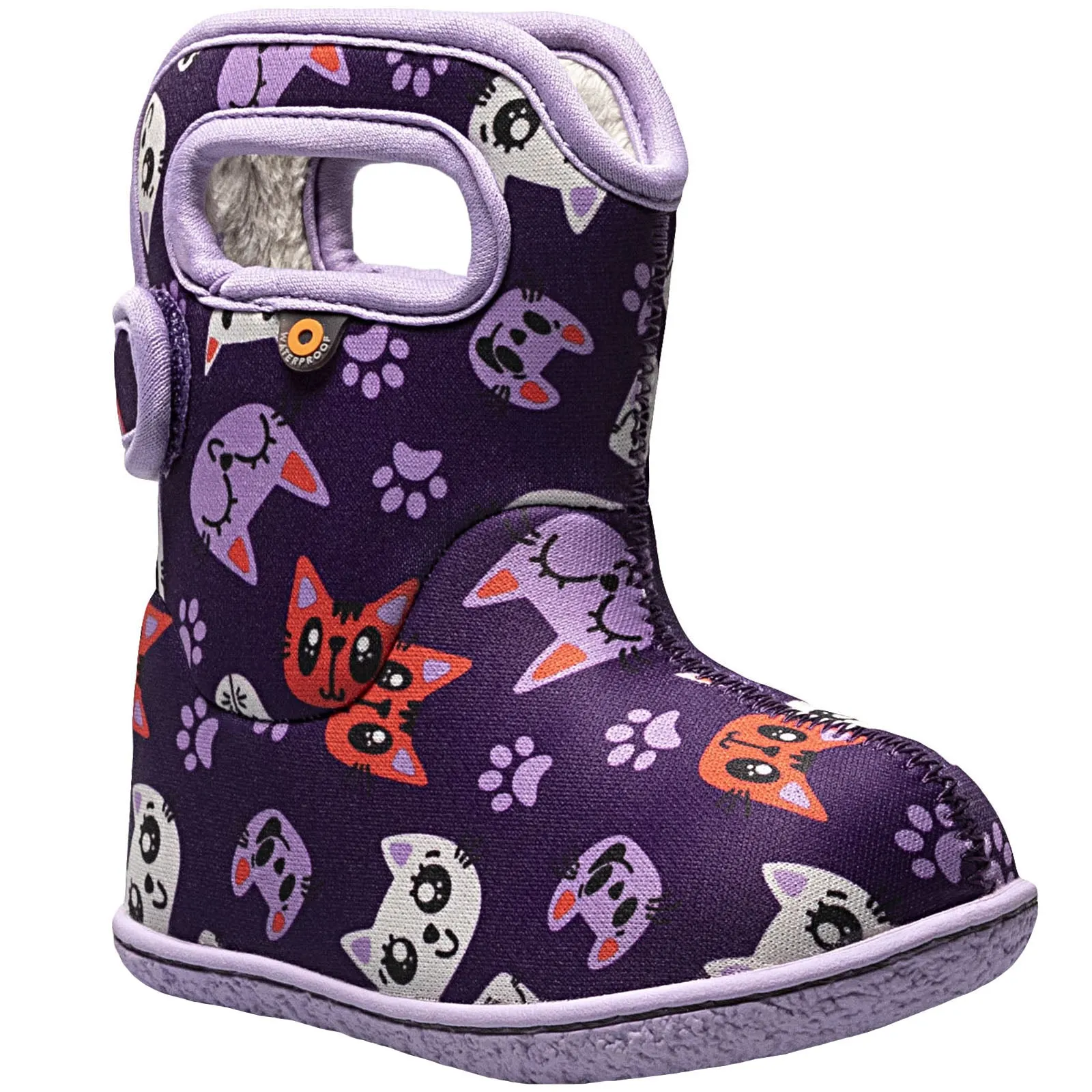 Baby BOGS Kitties Waterproof Rain Boots - Purple