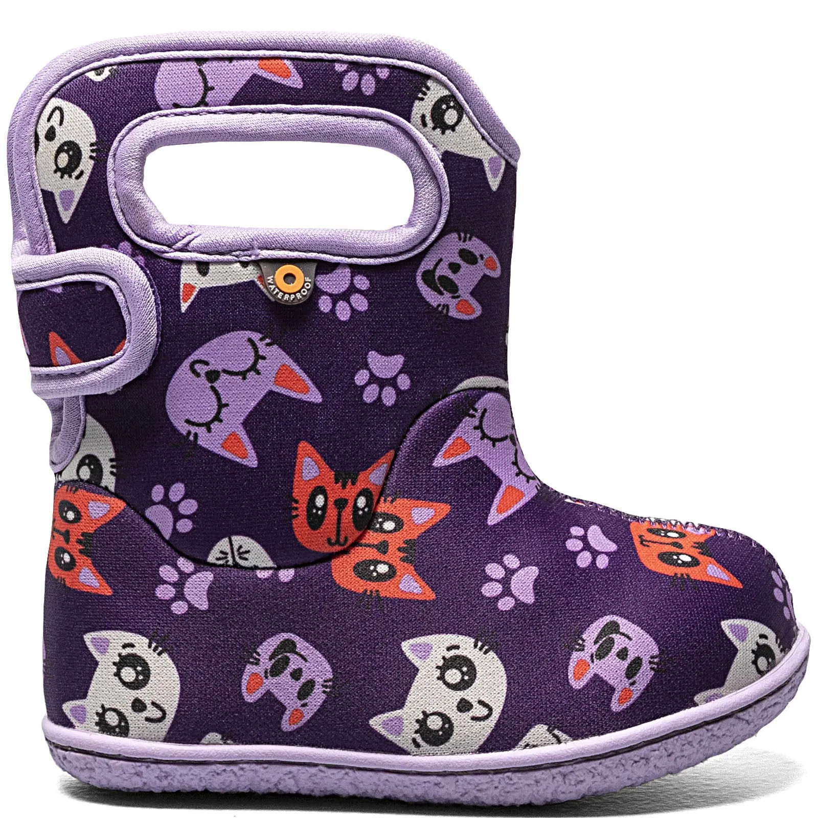 Baby BOGS Kitties Waterproof Rain Boots - Purple