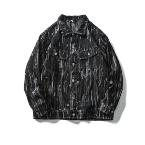 Black Distressed Shredded Denim Jackets