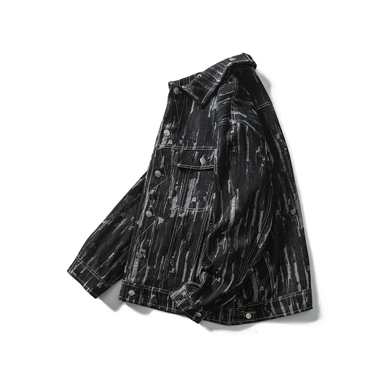 Black Distressed Shredded Denim Jackets