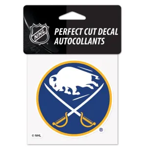 BUFFALO SABRES PERFECT CUT COLOR DECAL 4" X 4"