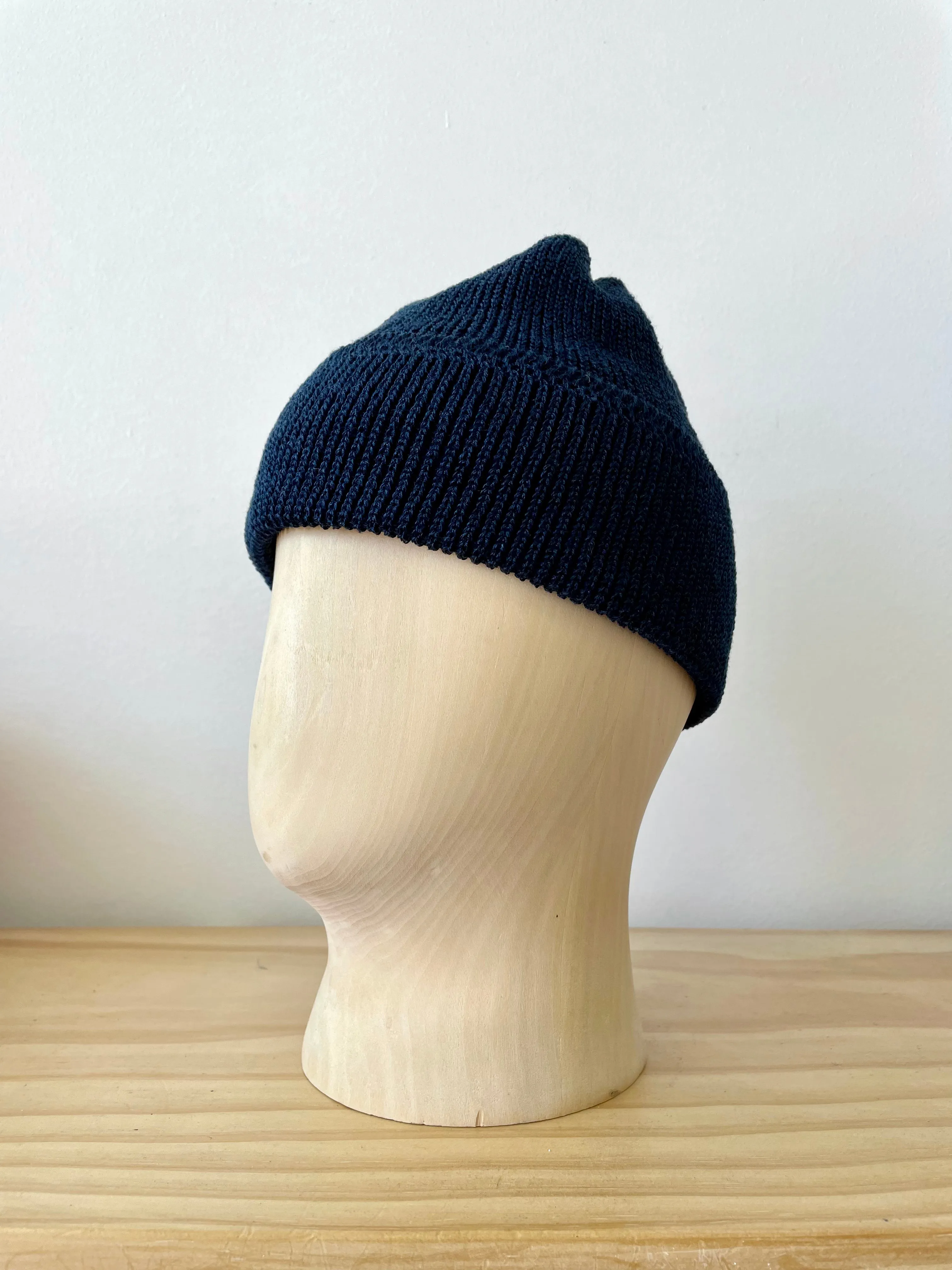 Cableami Navy Linen Waffle Knit Cap