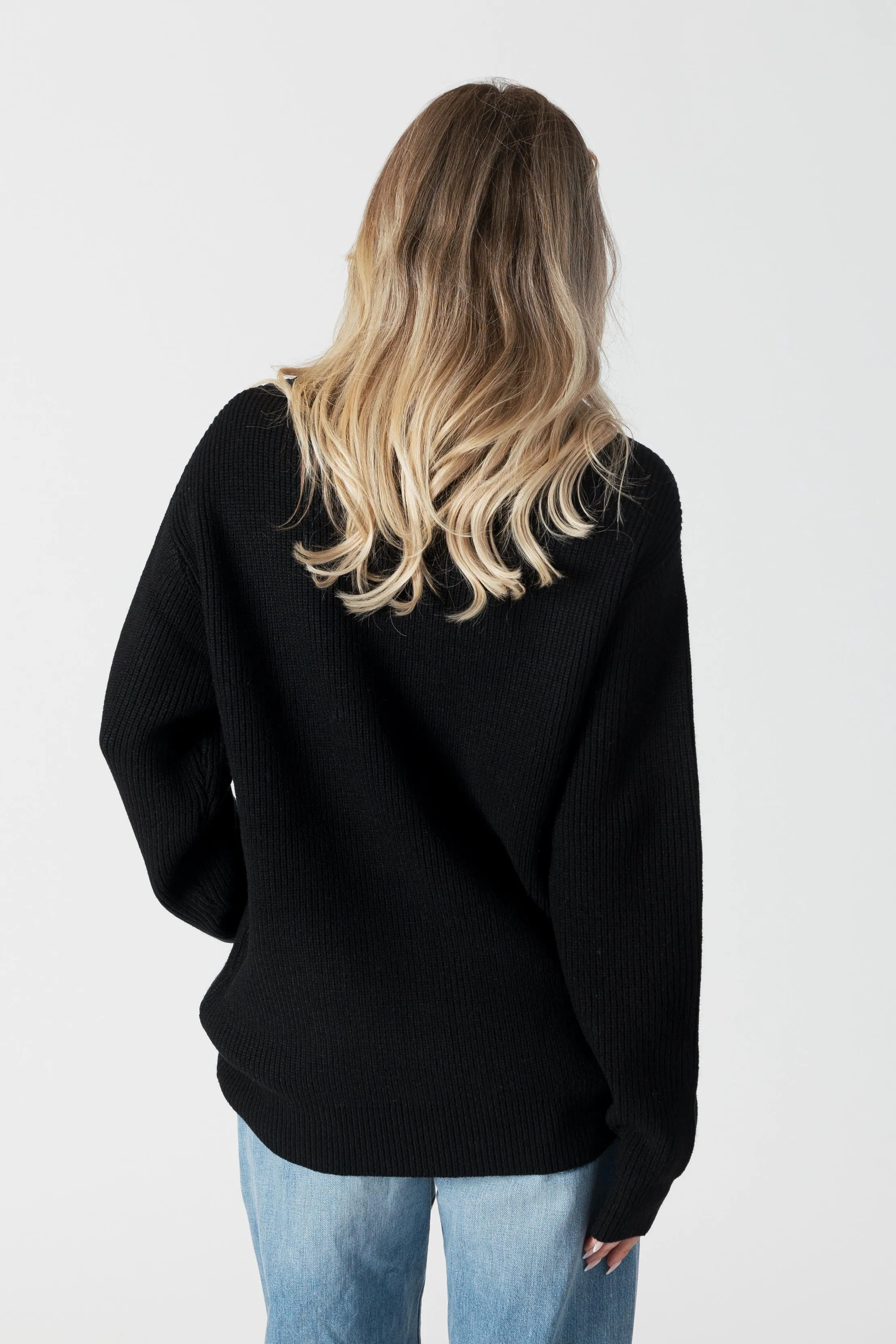 CHADWICK RIBBED RELAXED MOCK NECK SWEATER