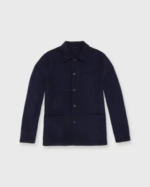 Chore Jacket in Navy Wool Melton