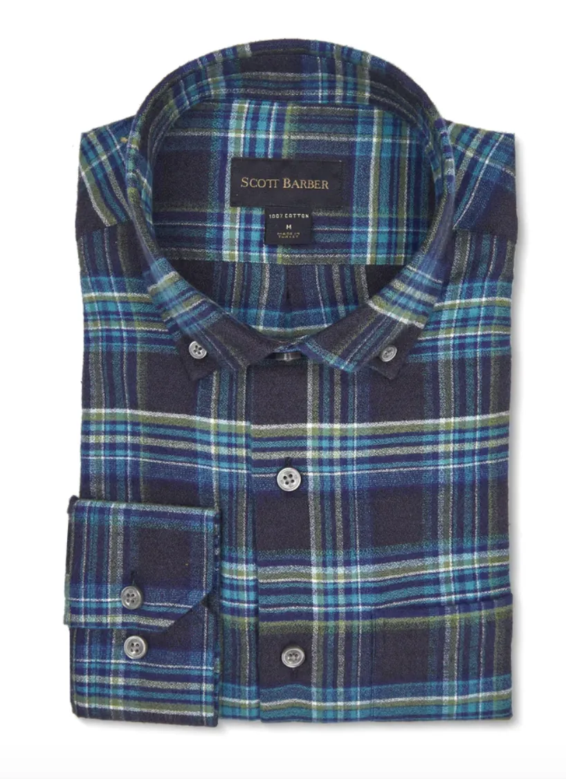 Cotton Flannel Winter Plaid LS Shirt