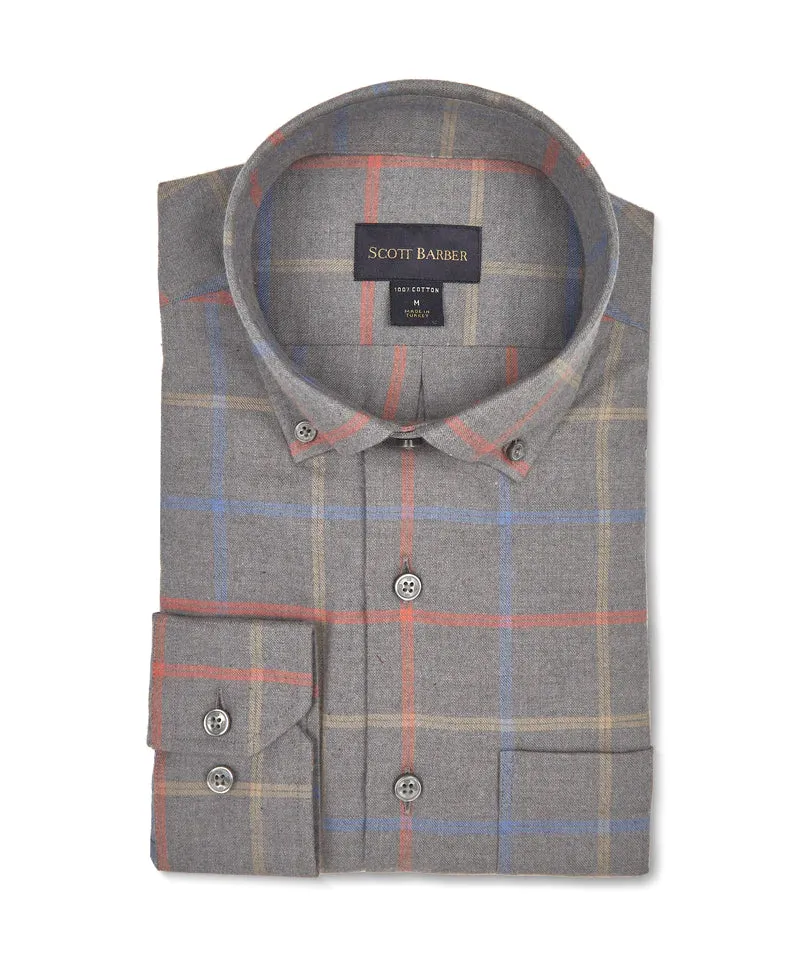 Cotton Flannel Winter Plaid LS Shirt