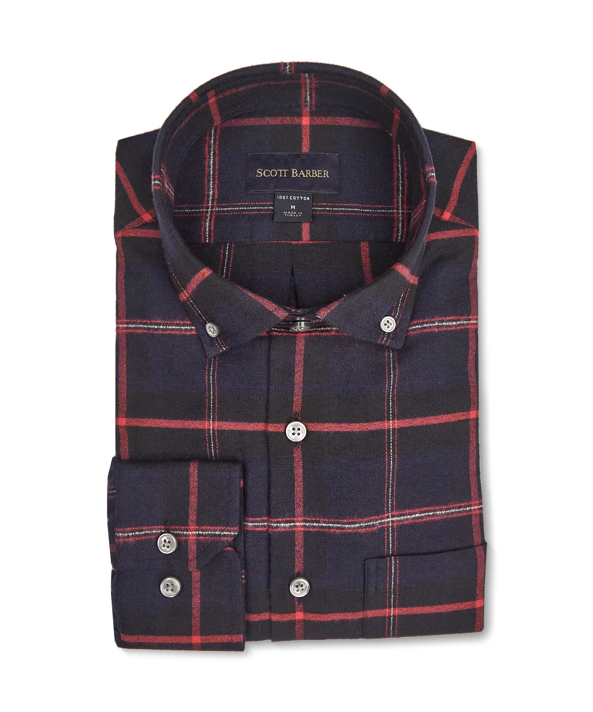 Cotton Flannel Winter Plaid LS Shirt