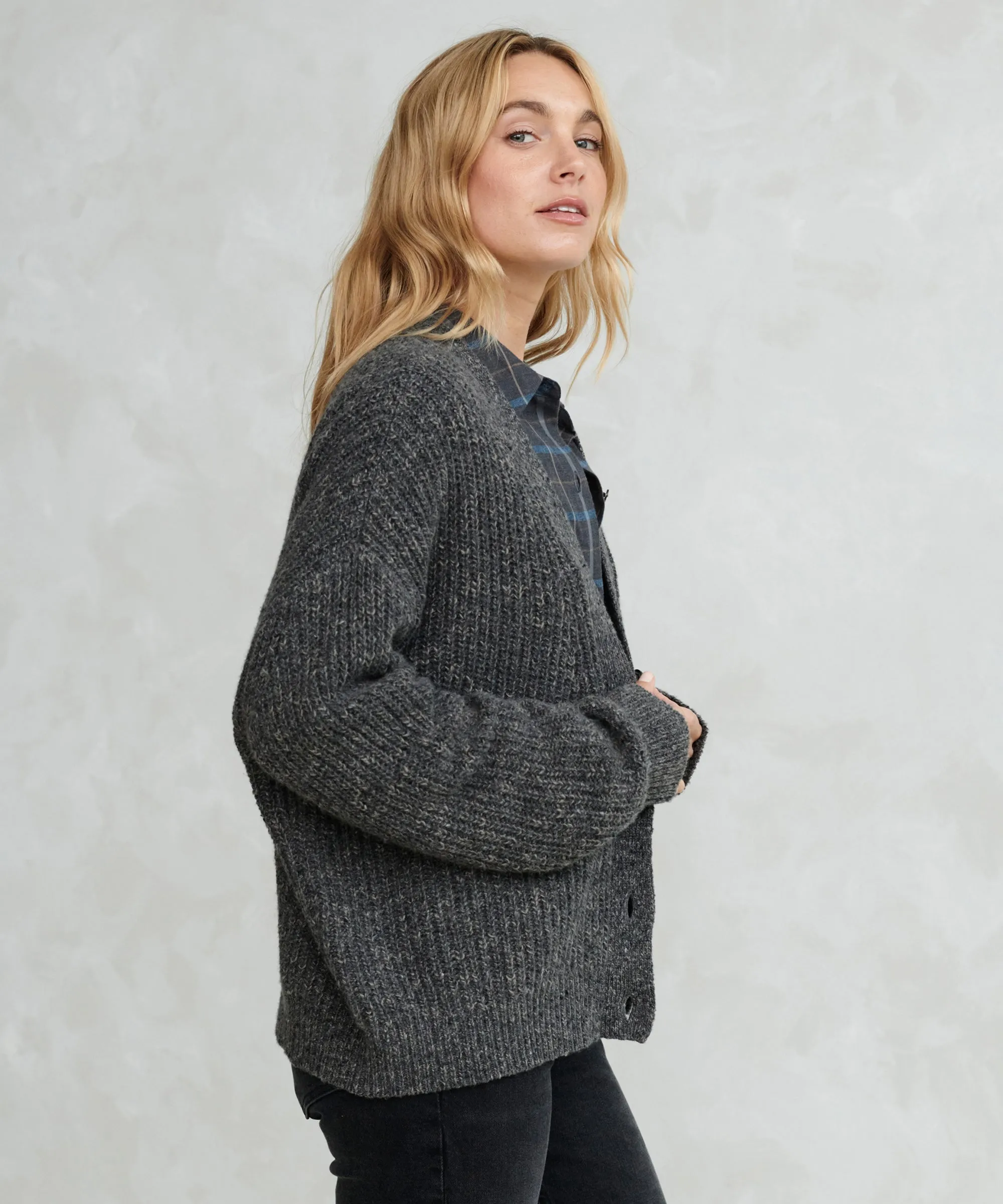 Cropped Cashmere Cocoon Cardigan