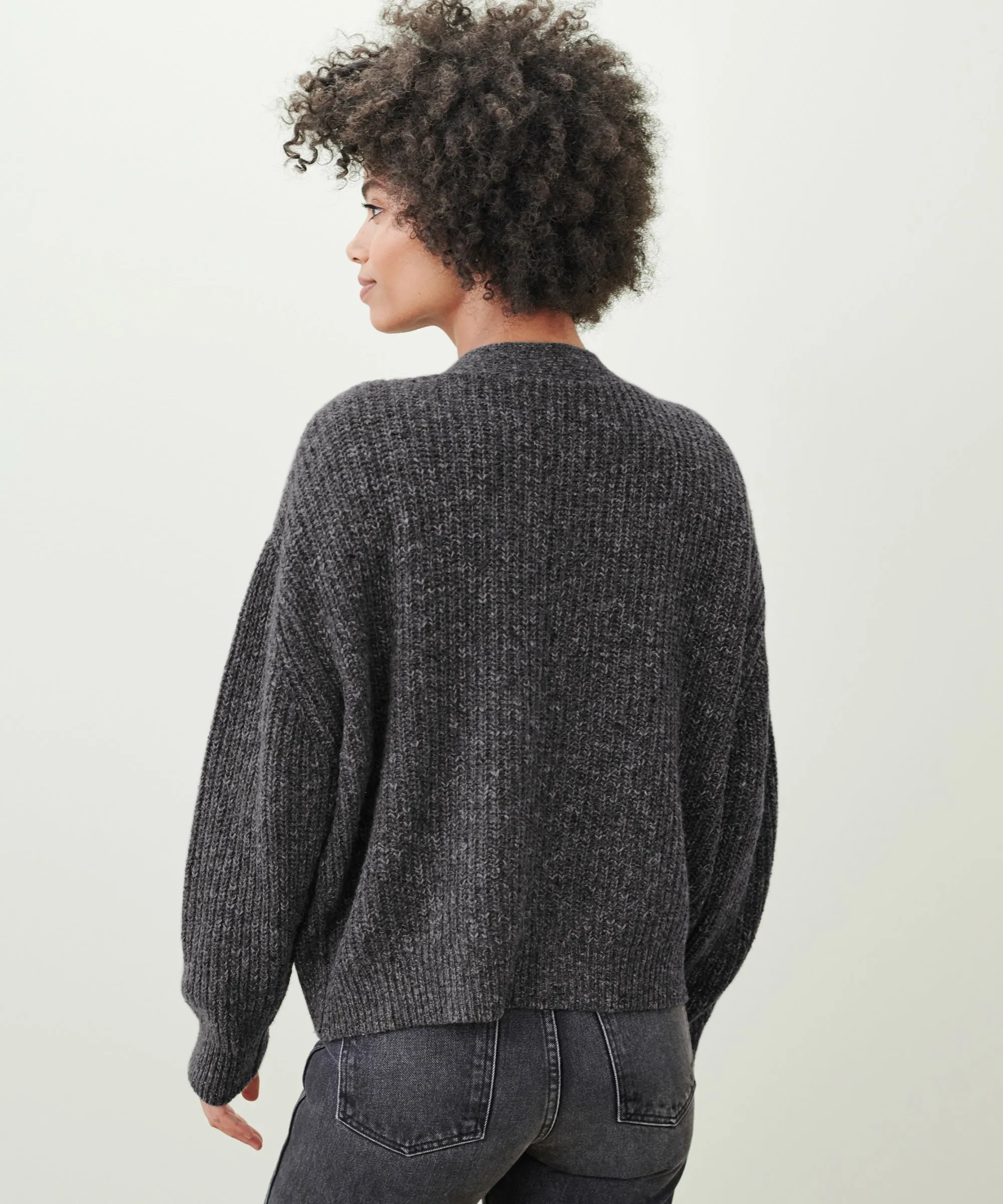 Cropped Cashmere Cocoon Cardigan