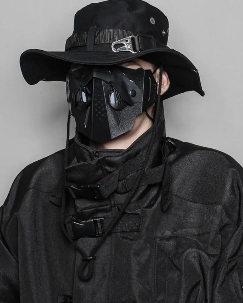 Cyberpunk Functional Drawstring Bucket Hat