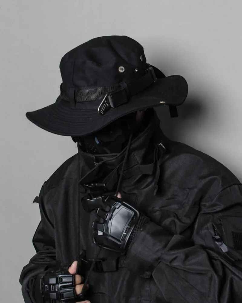 Cyberpunk Functional Drawstring Bucket Hat