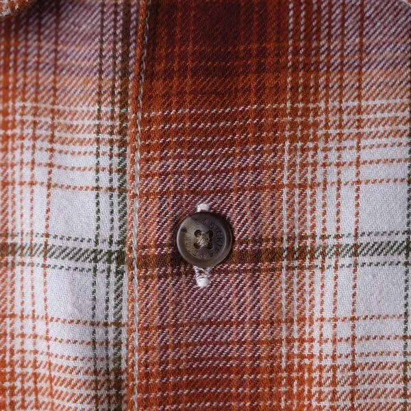 Dickies Skateboarding Ronnie Sandoval Brushed Flannel Shirt Burnt Ombre Plaid