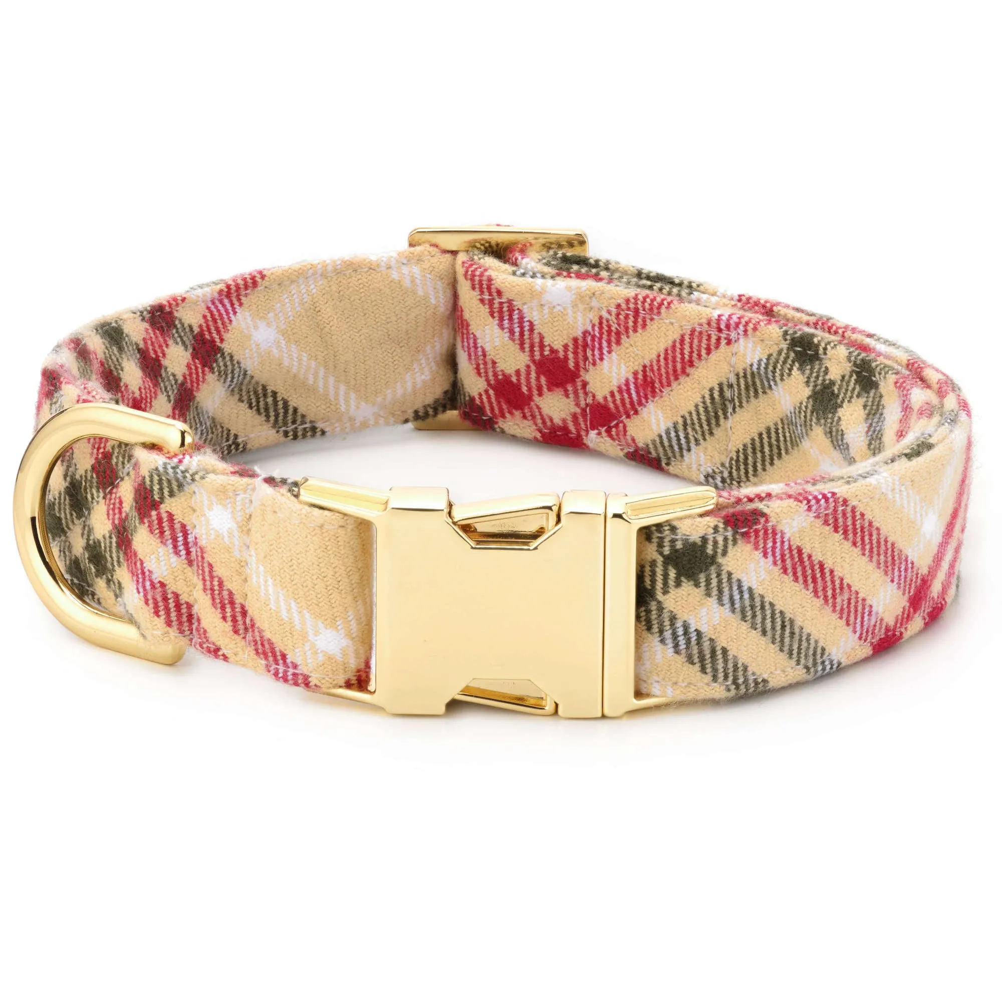 Eggnog Plaid Flannel Collar Walk Set