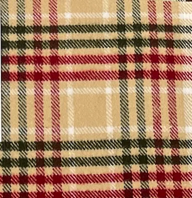 Eggnog Plaid Flannel Collar Walk Set