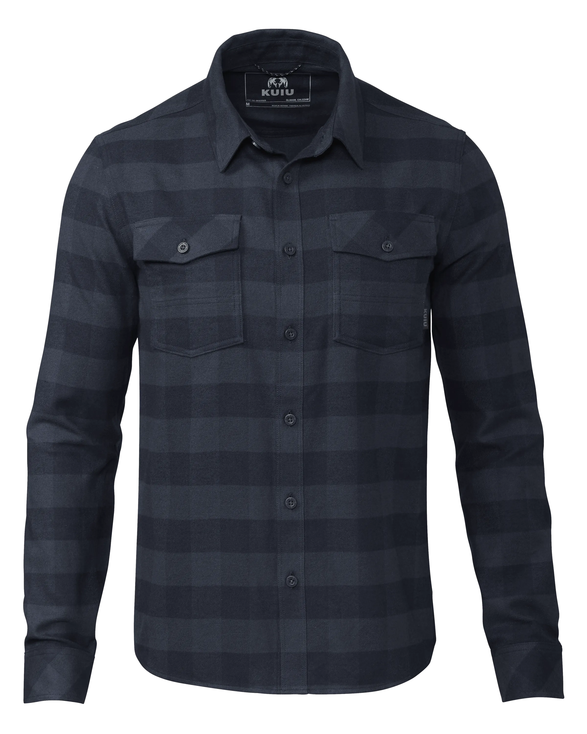 Field Flannel Shirt | Steel Blue Buffalo Check