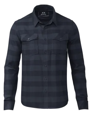 Field Flannel Shirt | Steel Blue Buffalo Check