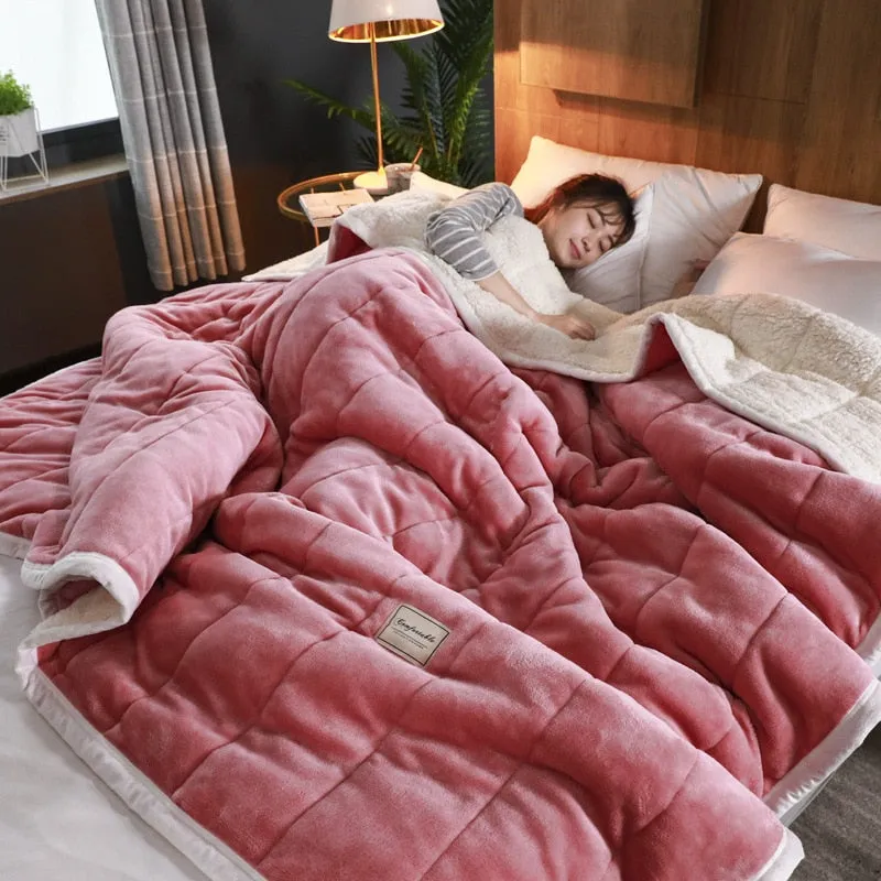 Fleece Soft Three Layer Warm Blanket