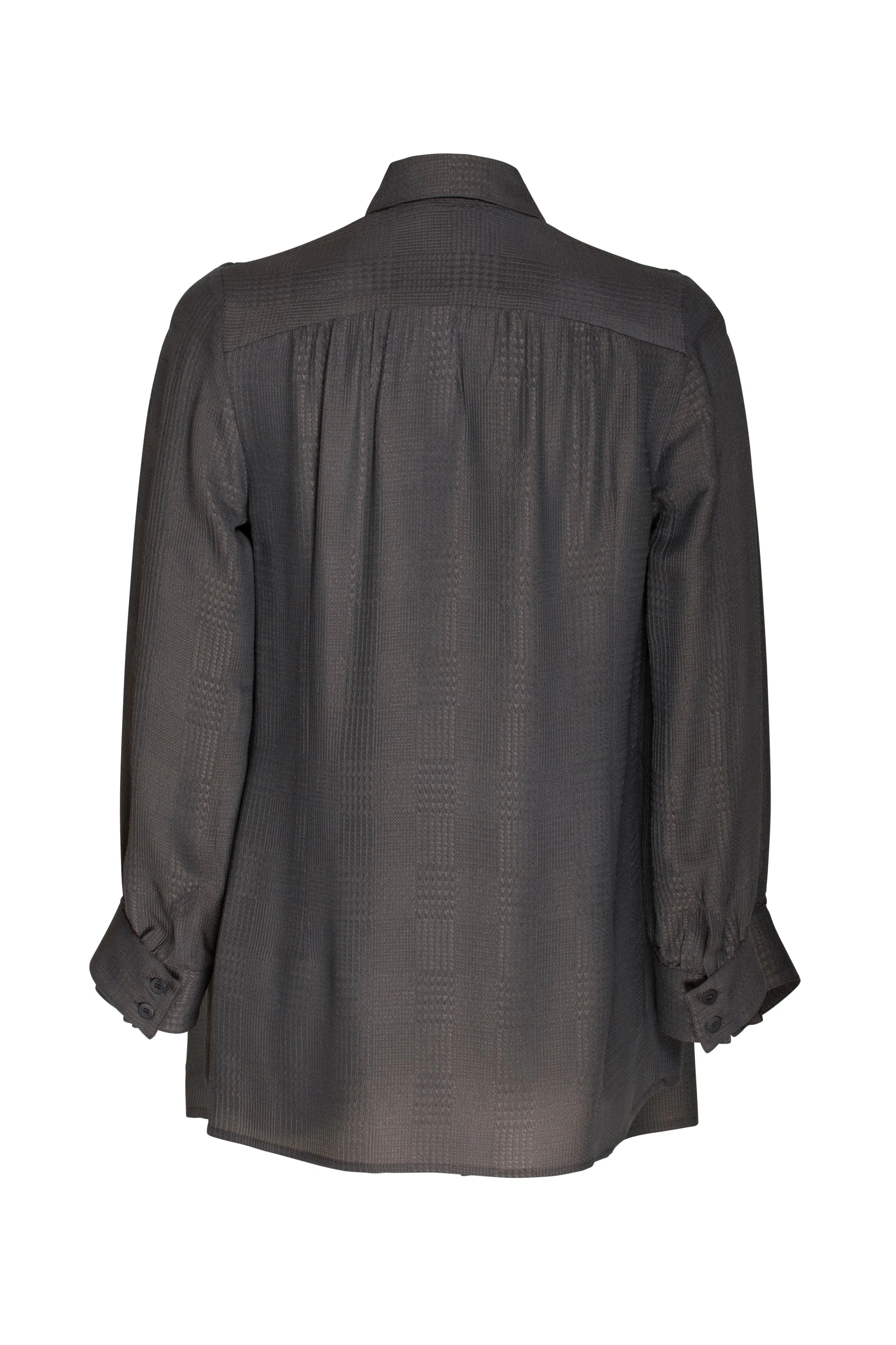 Gathered Yoke Shirt - Charcoal 5037