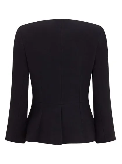 Hazel Tailored Wool Crepe Jacket