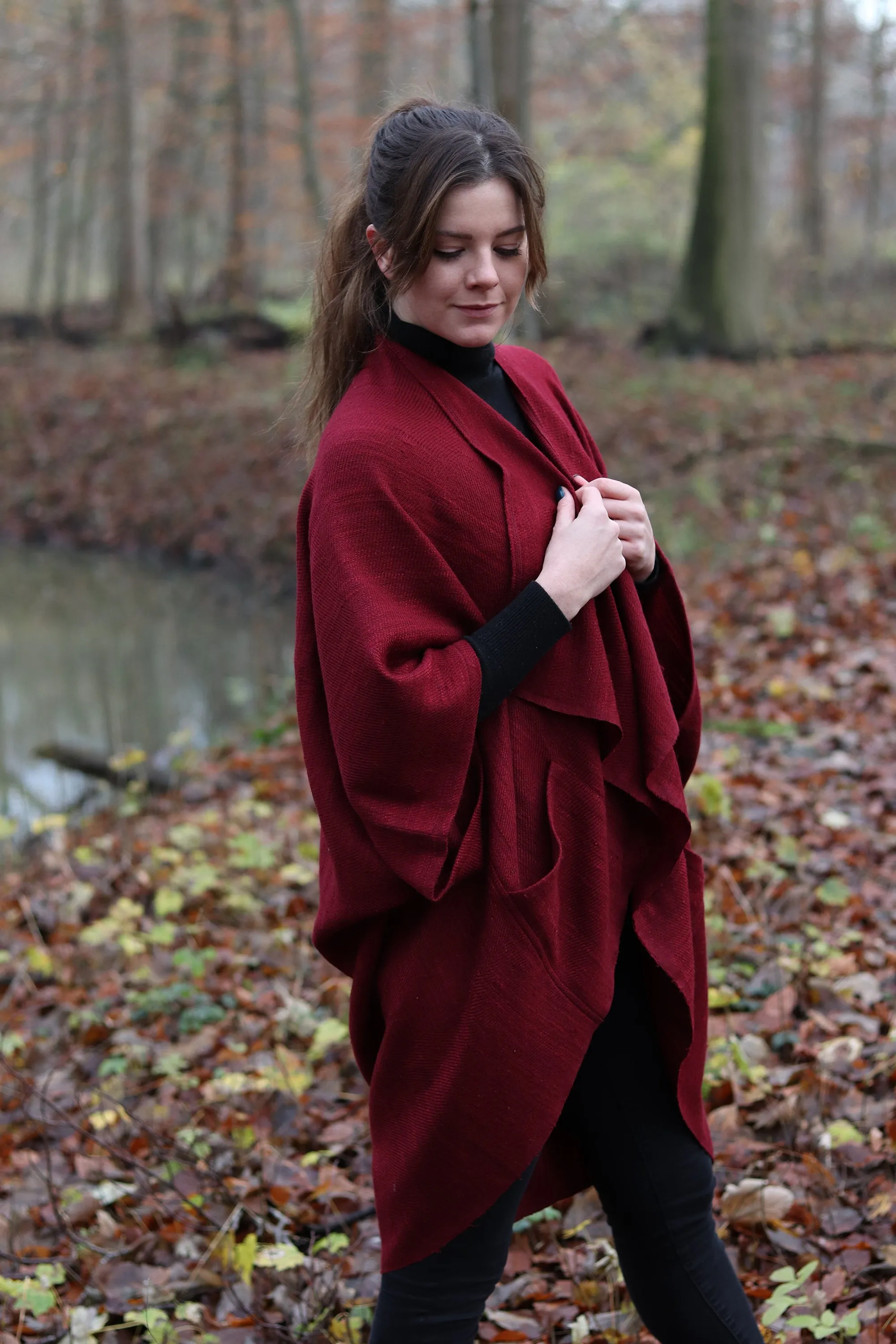 JIVA Wool Silk Kimono Fire