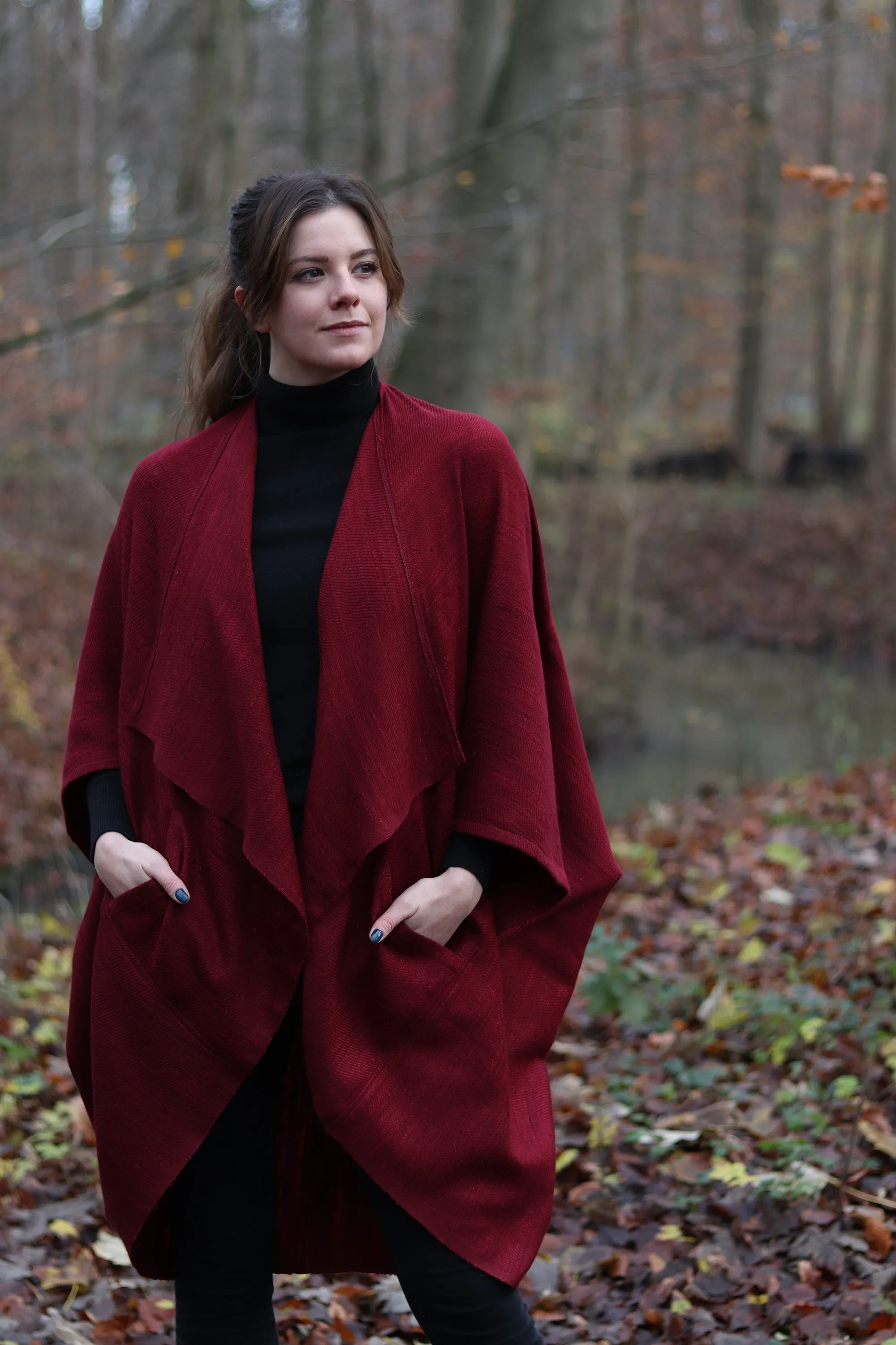 JIVA Wool Silk Kimono Fire