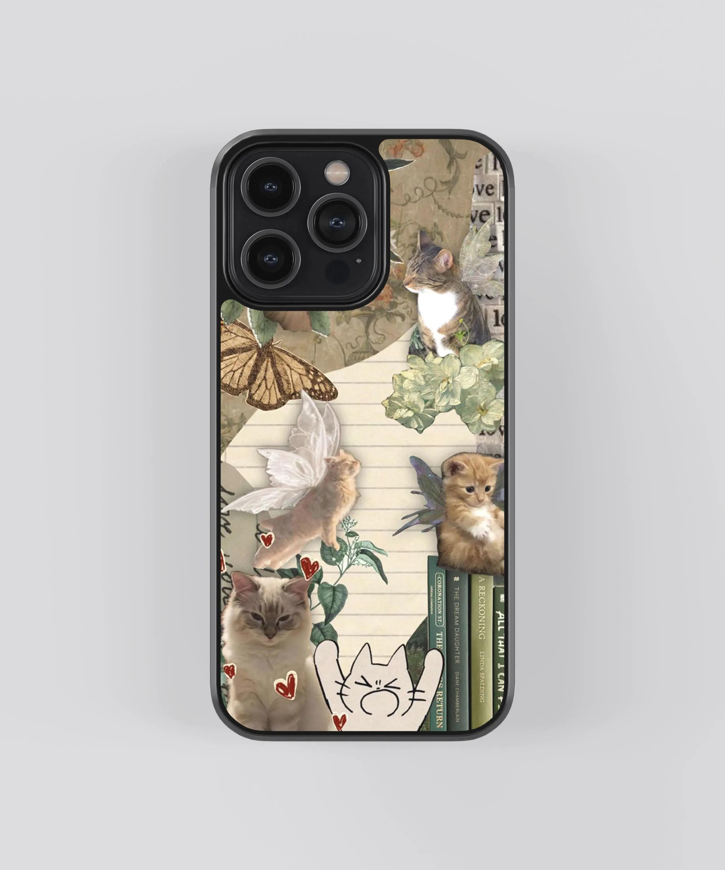 Kitty Vintage Glass Phone Case Cover