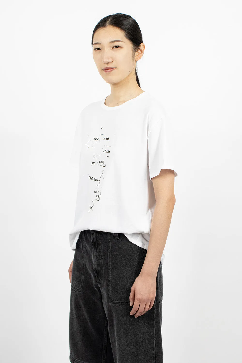 Knife Fork Man T-Shirt White