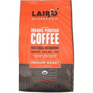 Laird Superfood Ground Organic Peruvian Coffee with Functional Mushrooms