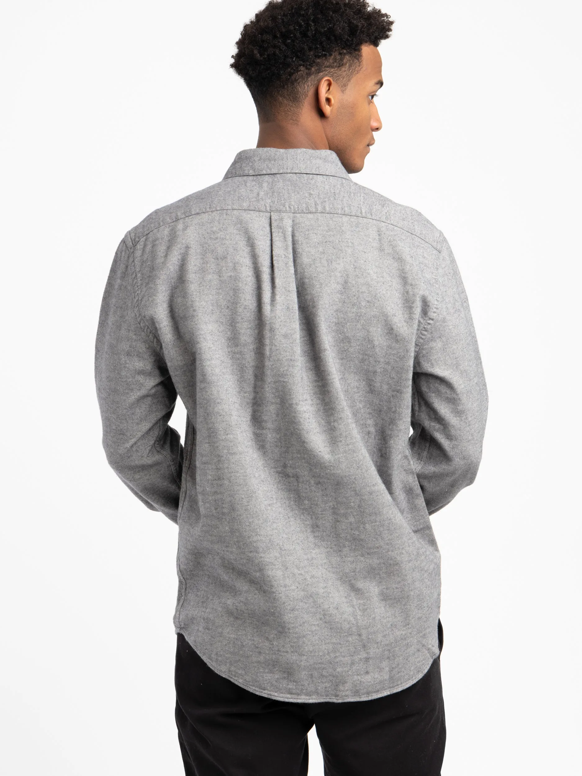 Light Grey Teca Flannel Shirt