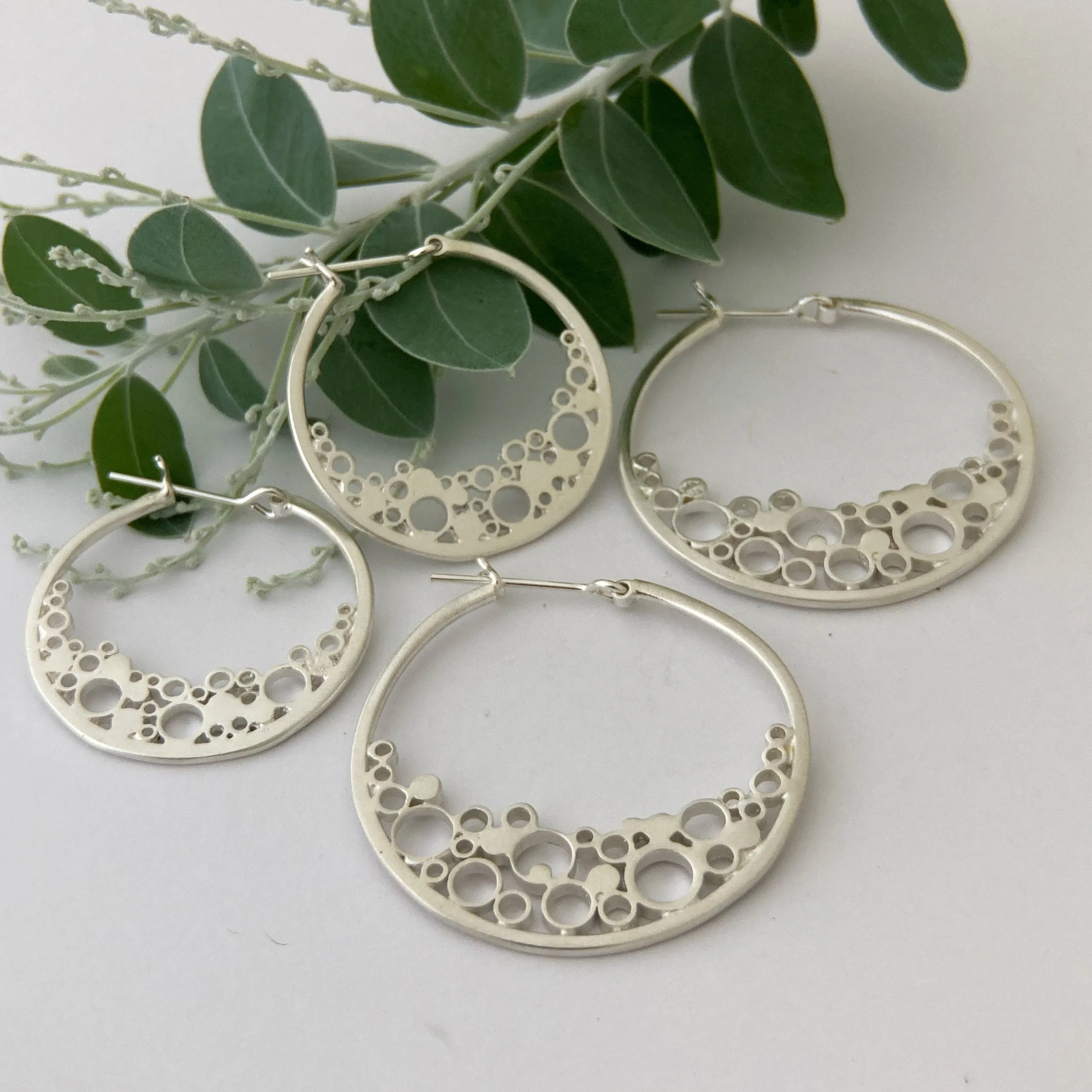 Medium New Moon Hoop Earrings