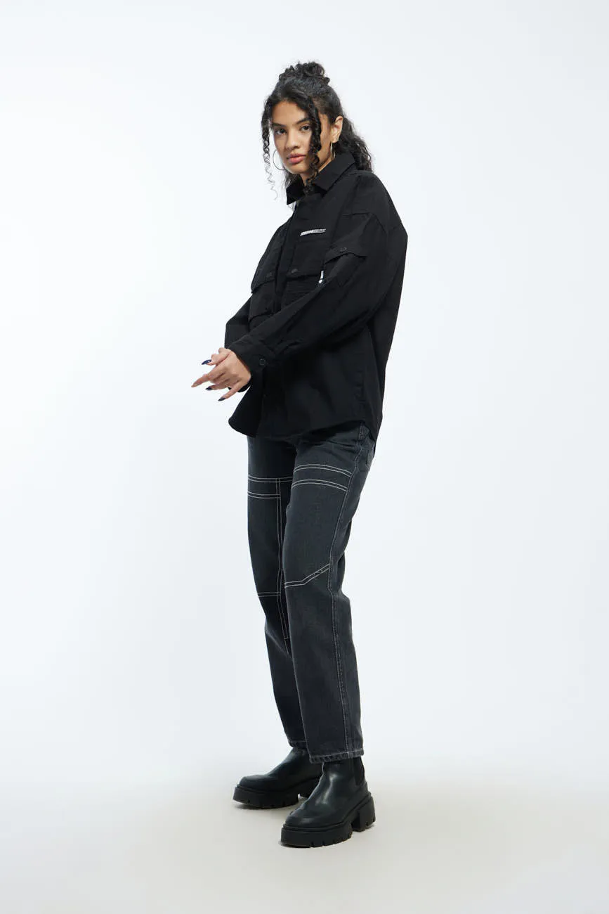 Ripstop Shacket // Black