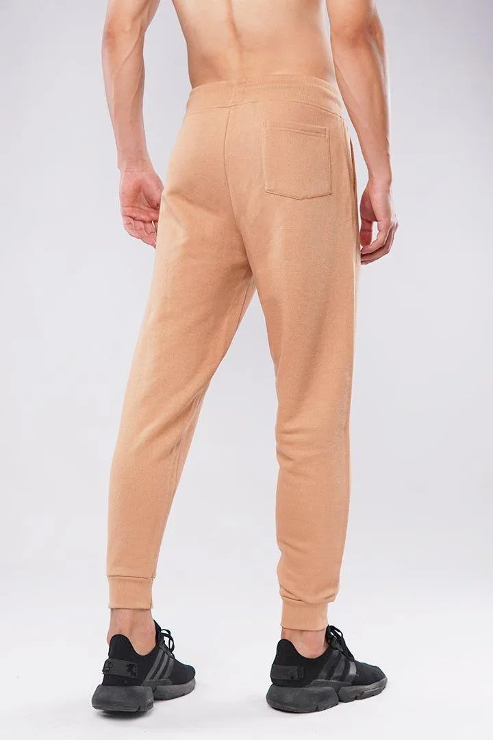 Safari Tan Pique Terry Jogger Pants