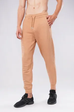 Safari Tan Pique Terry Jogger Pants