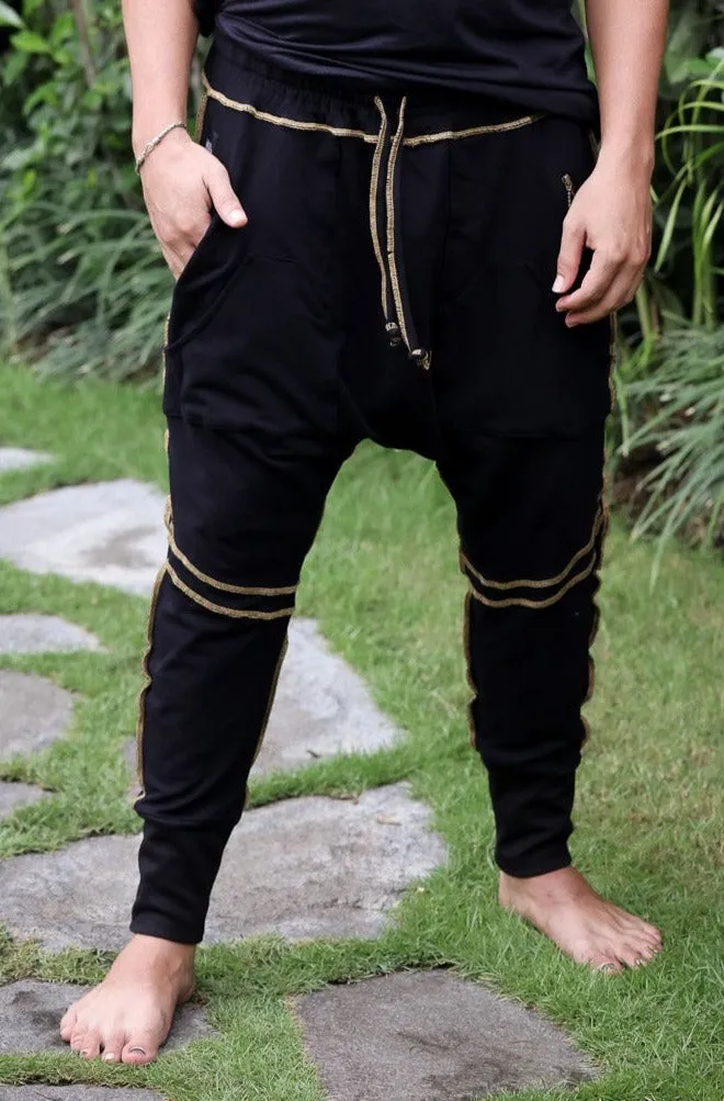 SAUDARA Pants - Baggy Slim Leg Bamboo Drop Crotch Joggers