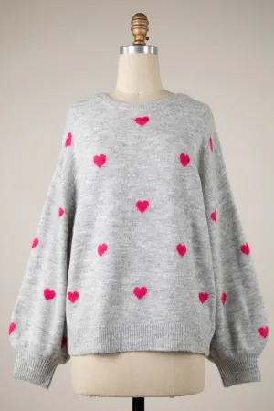 SCATTERED HEARTS SWEATER