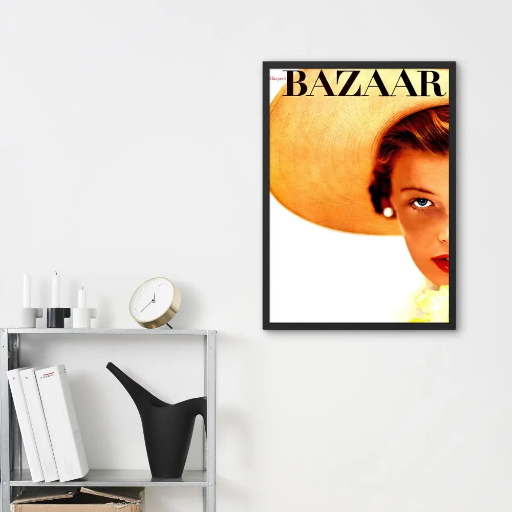 Set Of 6 Vintage Bazaar Covers INSTANT DOWNLOAD Art Prints, Vintage Magazine Cover, Glamour Art, Fashion Wall Art, Beige Wall Art