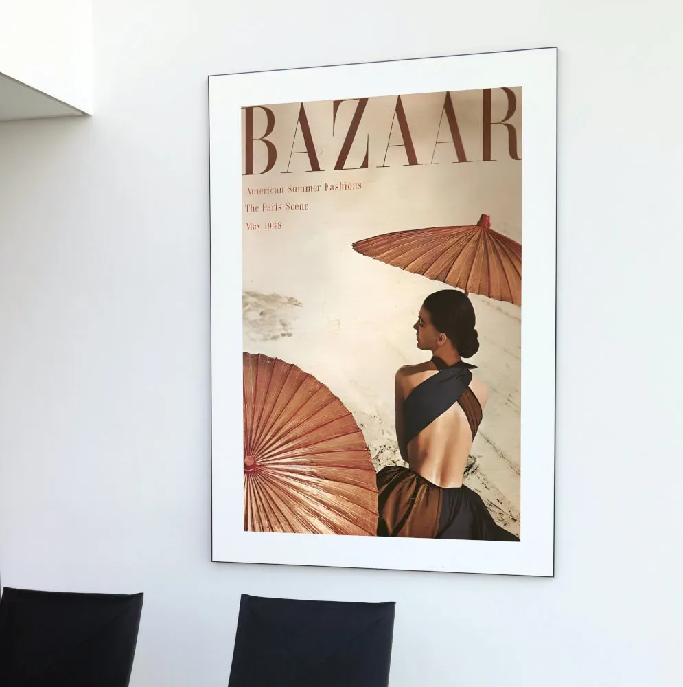 Set Of 6 Vintage Bazaar Covers INSTANT DOWNLOAD Art Prints, Vintage Magazine Cover, Glamour Art, Fashion Wall Art, Beige Wall Art