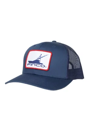 Sporty Trucker Hat in Navy