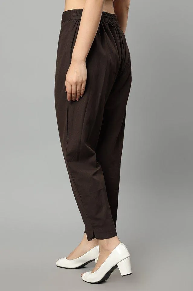 Straight Fit Chocolate Drainpipe Pants