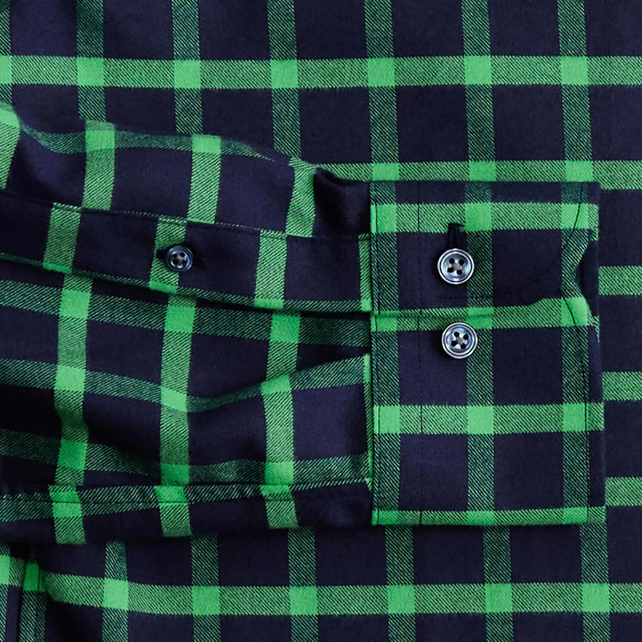 The Bright Green Leavitt Flannel Custom Shirt