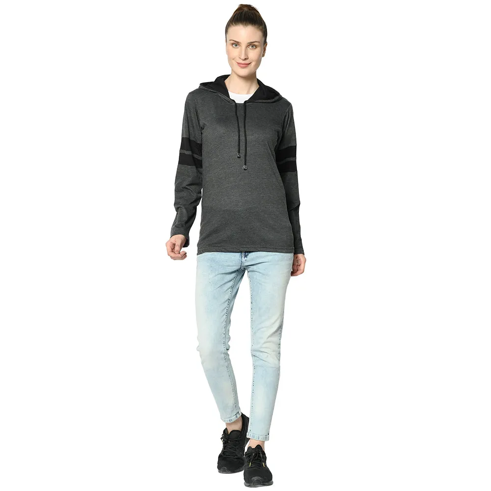 Vimal Jonney Grey Color Full Sleeve Tshirt For Women