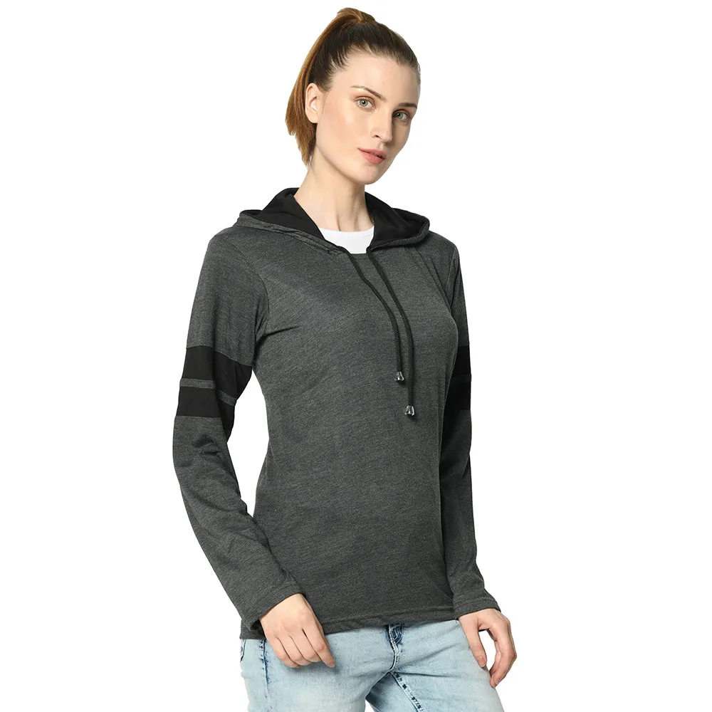 Vimal Jonney Grey Color Full Sleeve Tshirt For Women